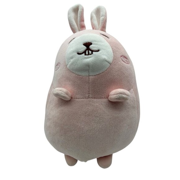 Miniso Fat Bunny Rabbit Plush 10" Pink Squishy Round Stuffed Animal - Picture 3 of 10